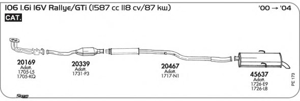 SIGAM PE173 Exhaust System